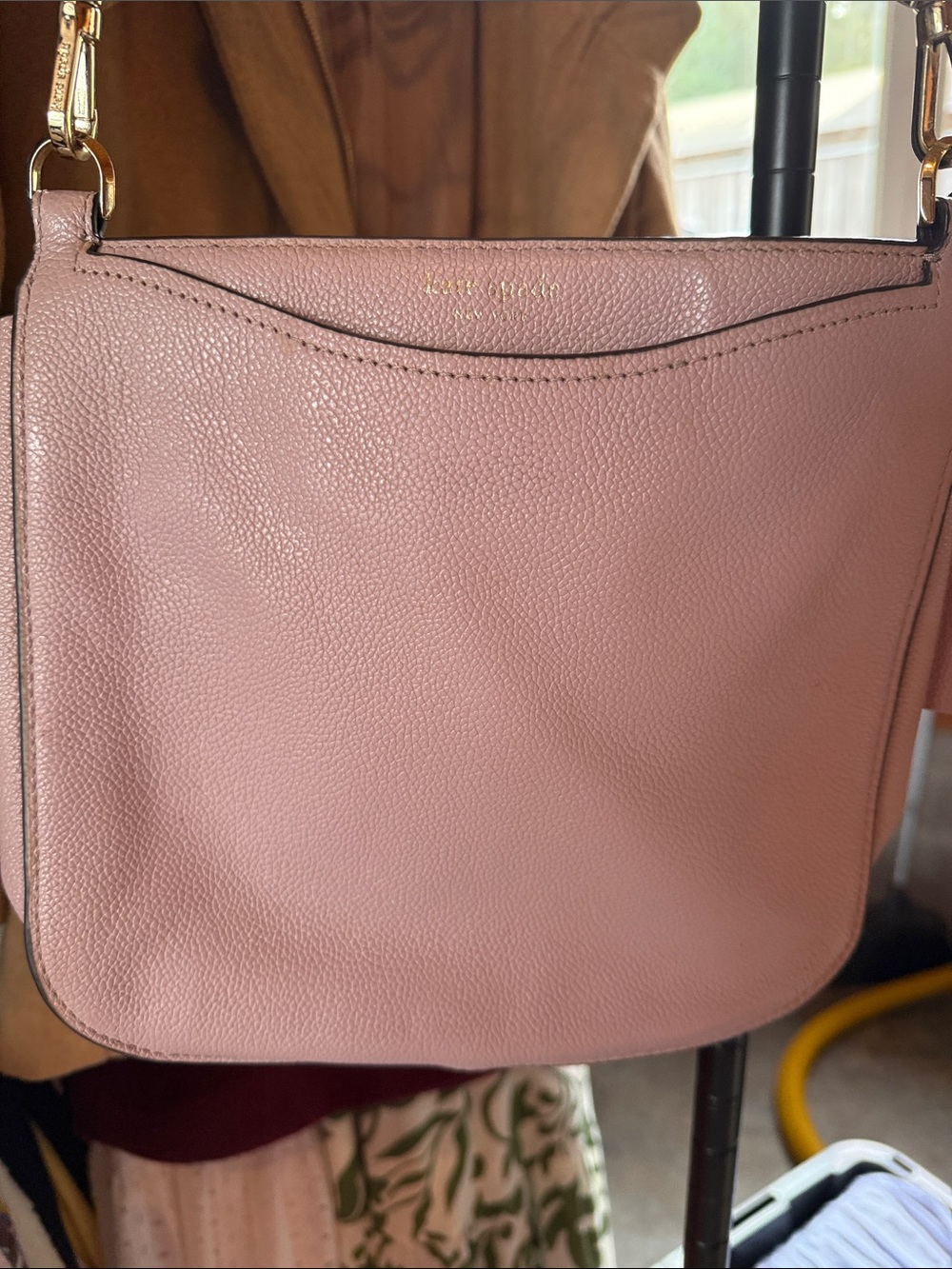 kate spade Blush Pink Pebbled Leather Crossbody Bag